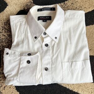 Miller Performance White Button Down Dress Shirt